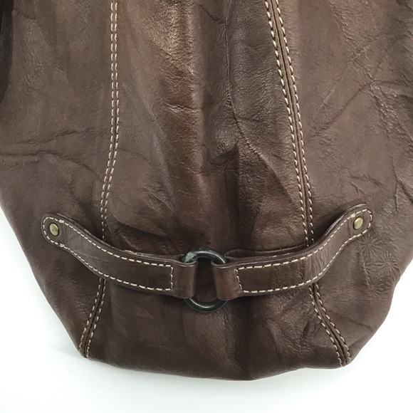 J Jill Brown Textured Embossed Leather Tote - Picture 11 of 16